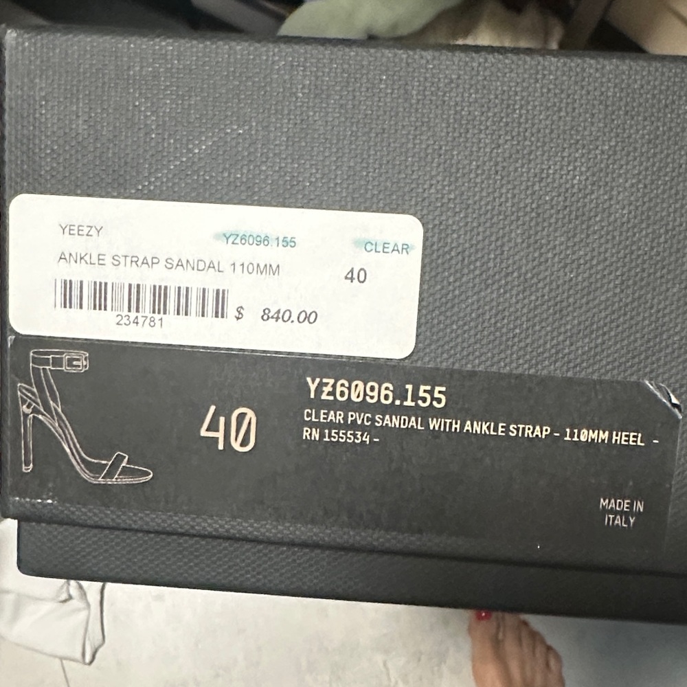 Yeezy Clear PVC Ankle-Strap Sandal - Transparent